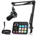 Gaming Streaming Audio Bundle with XLR Microphone and Mixer