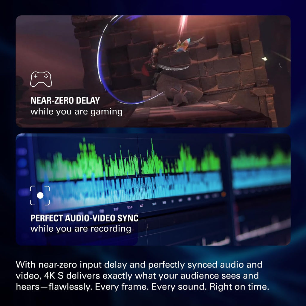 4K HDMI Capture Card with VRR Passthrough for Streaming