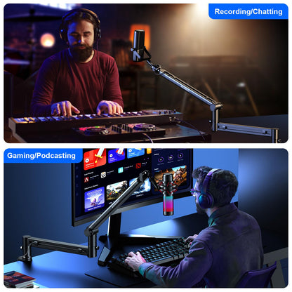 Low Profile Adjustable Microphone Boom Arm Stand