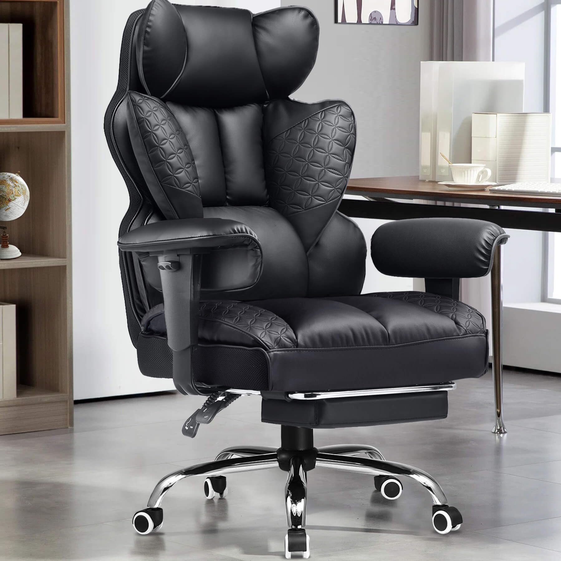 Heavy Duty Ergonomic Gaming Chair with Footrest and Lumbar Support
