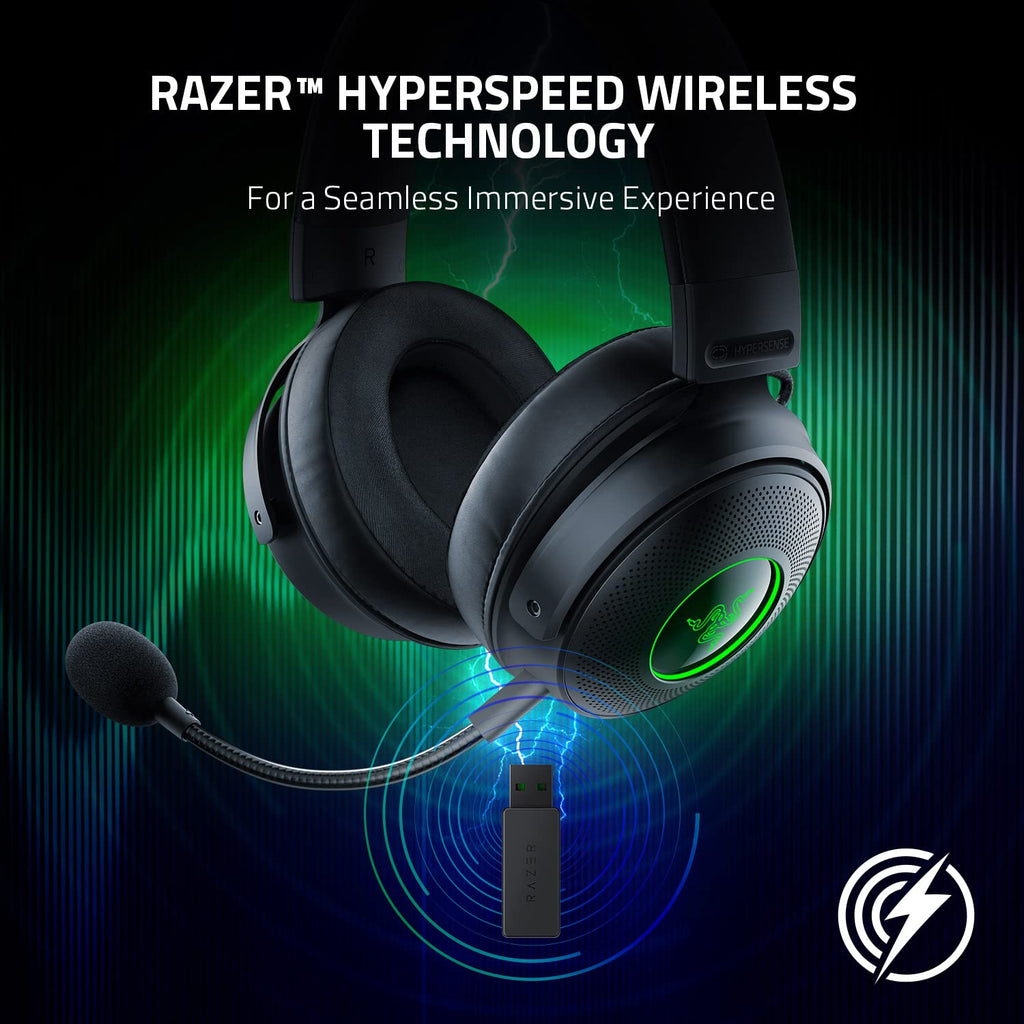 Wireless Gaming Headset with Haptic Feedback and Spatial Audio