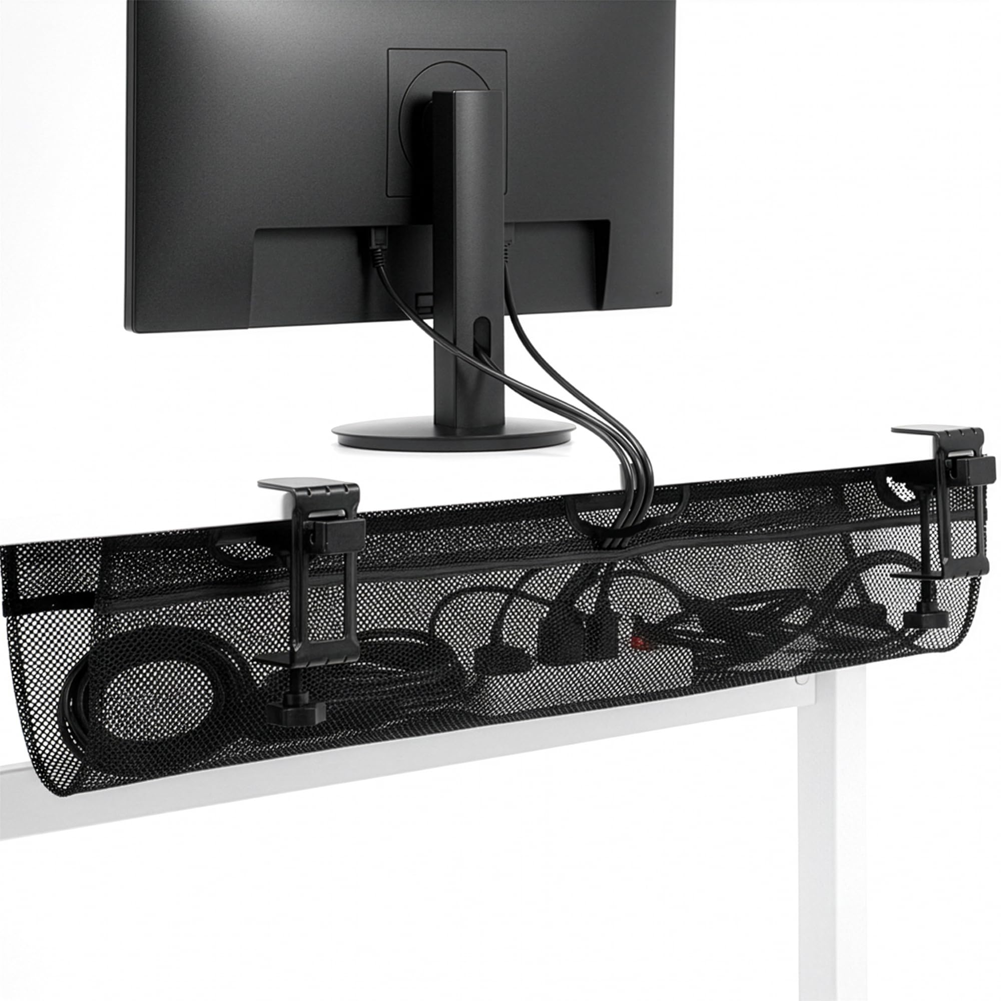 Under Desk Mesh Cable Organizer for Wire Management