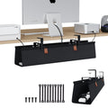 Under Desk Cable Management Tray with Fabric Cord Organizer