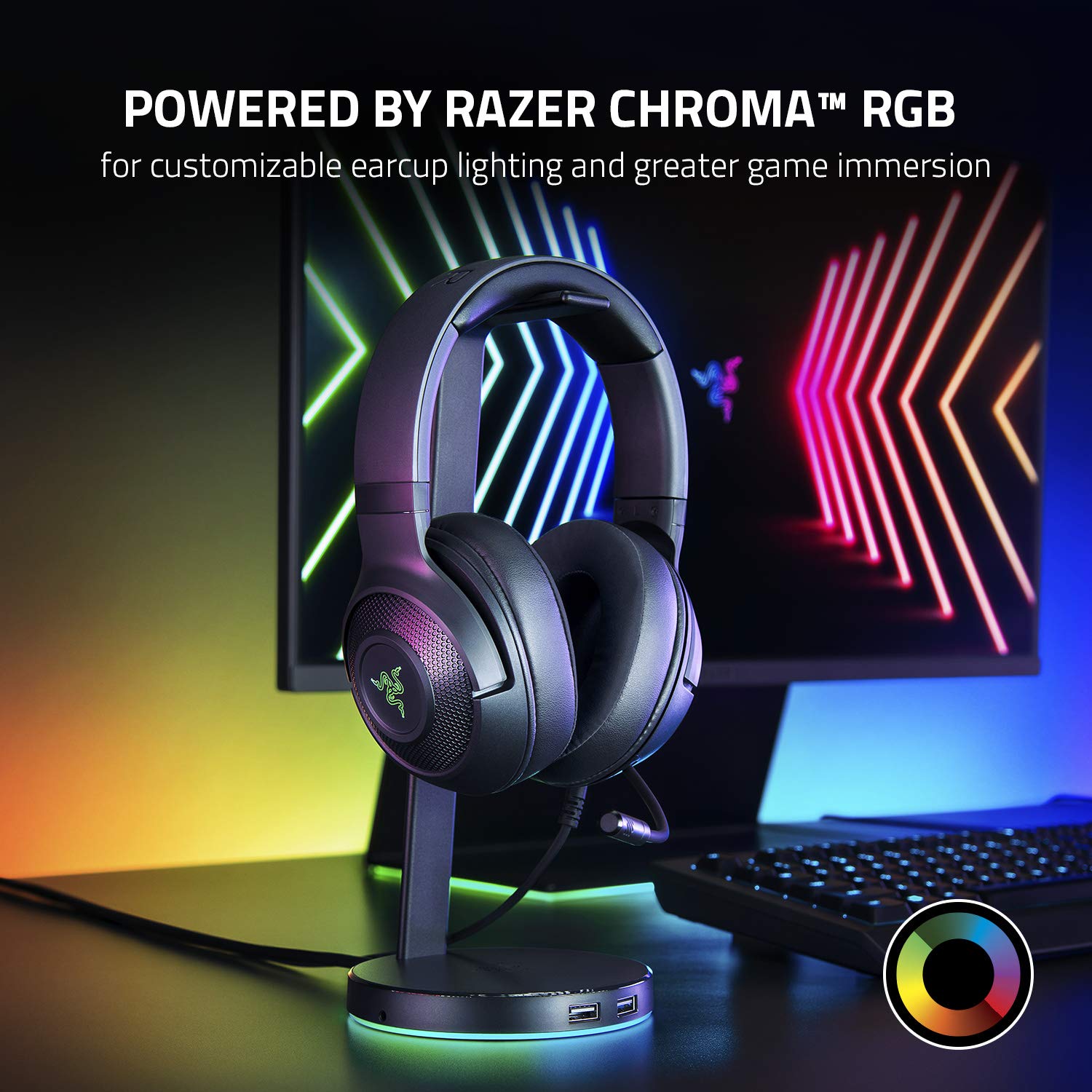Wired Gaming Headset with 7.1 Surround Sound and RGB