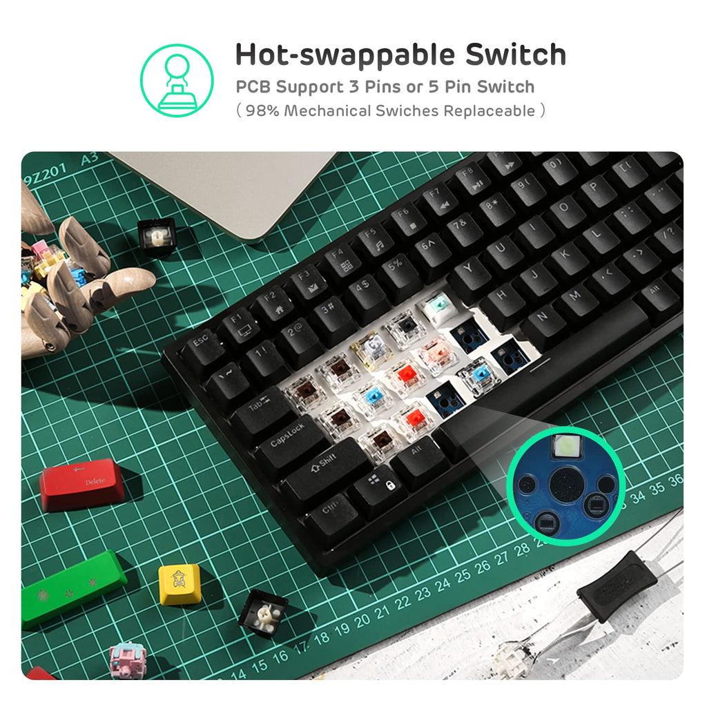 RK ROYAL KLUDGE Wireless Mechanical Keyboard RK84