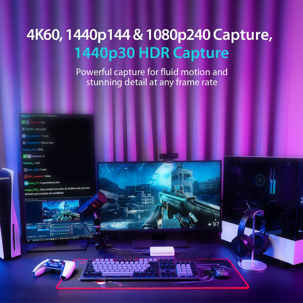 4K HDMI Capture Card with Ultra-Low Latency Streaming