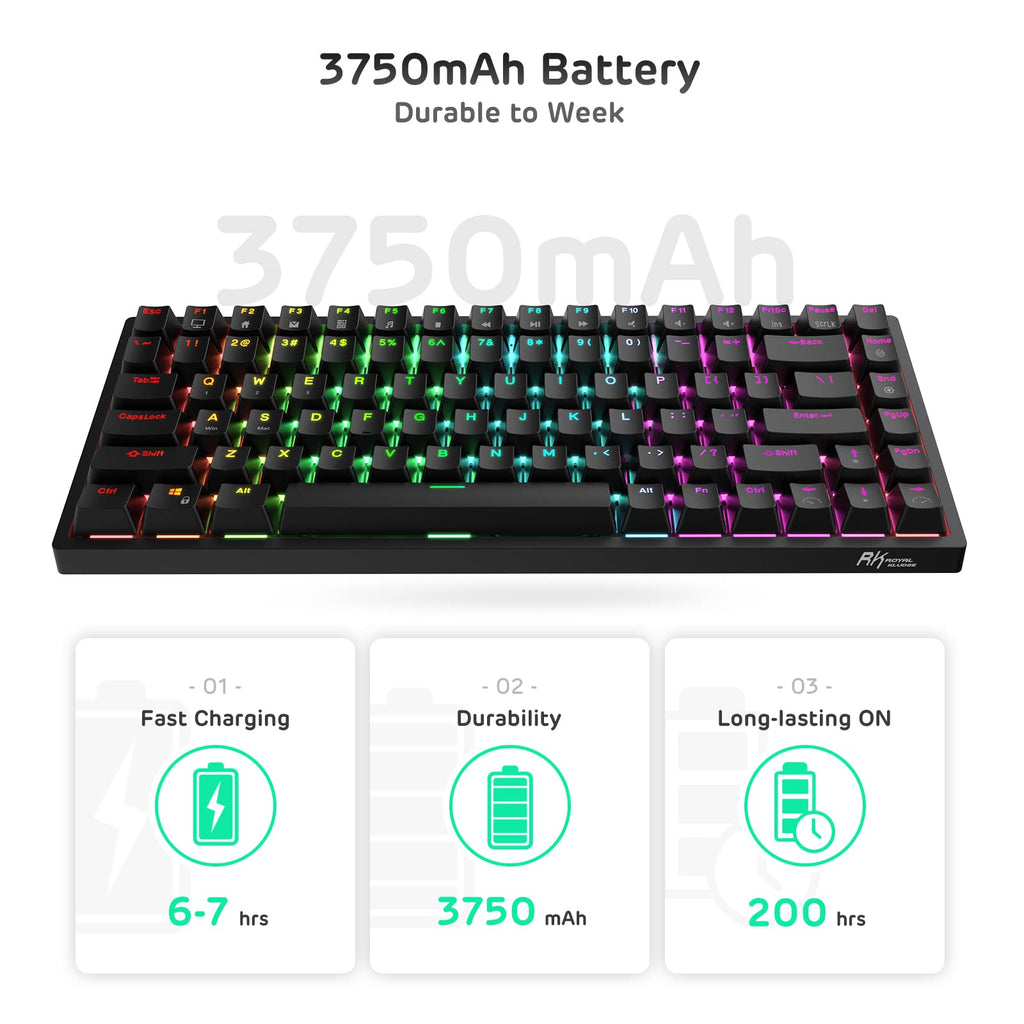 RK ROYAL KLUDGE Wireless Mechanical Keyboard RK84