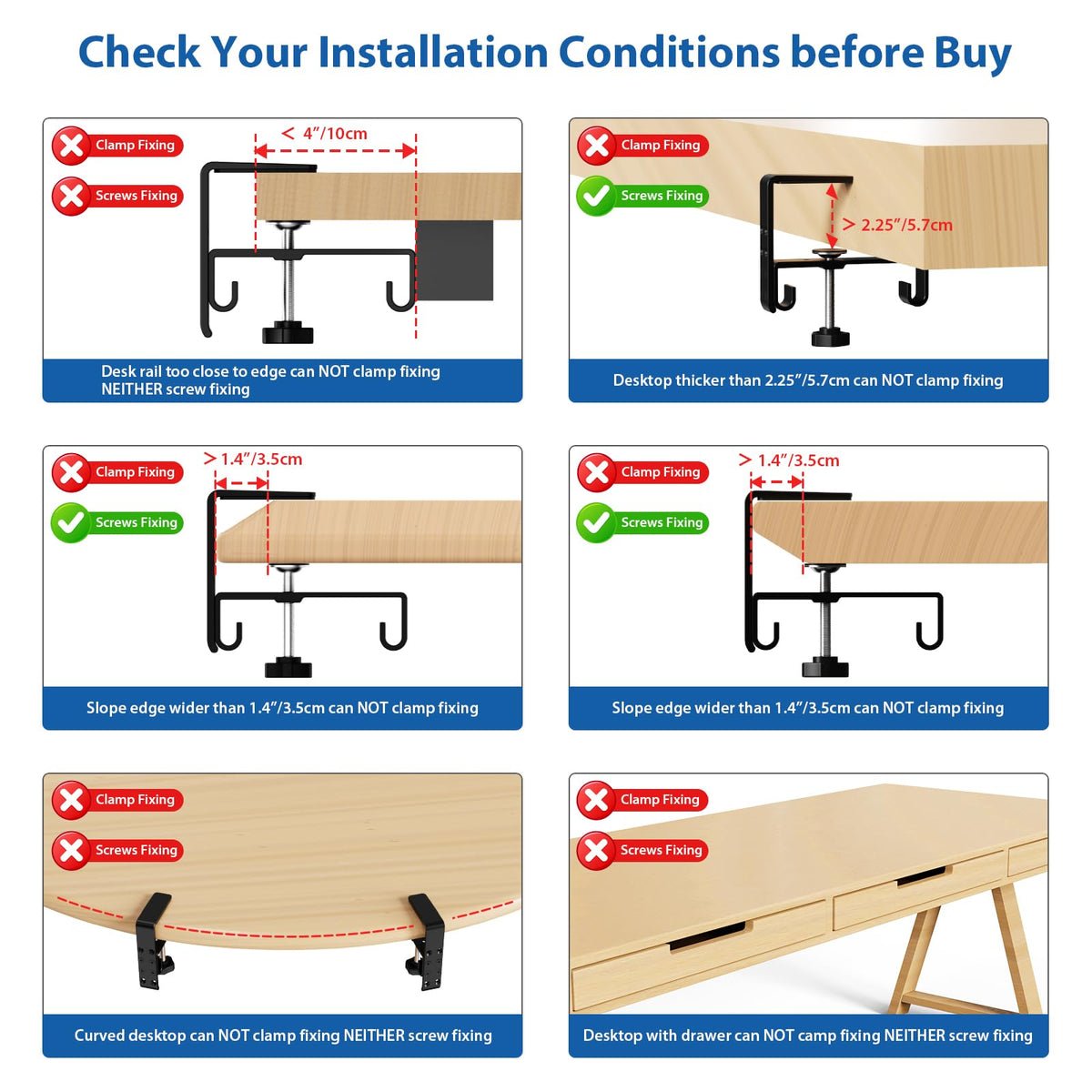 Under Desk Cable Management Tray with Fabric Cord Organizer