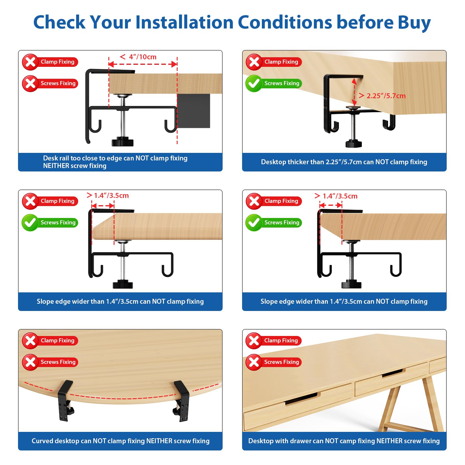 Under Desk Cable Management Tray with Fabric Cord Organizer