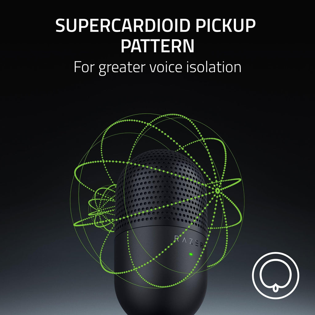 USB Condenser Microphone with Supercardioid Pickup and Mute Sensor