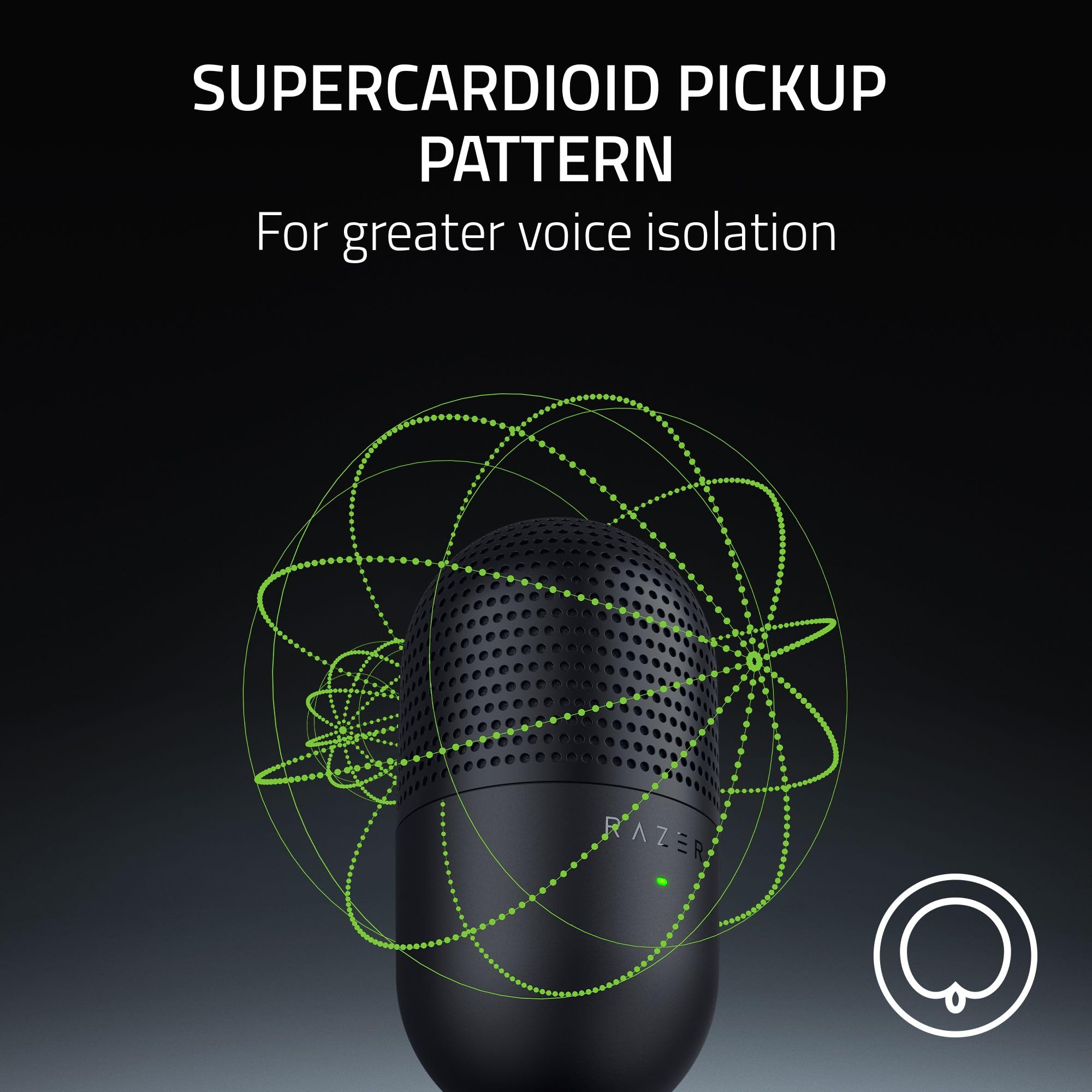 USB Condenser Microphone with Supercardioid Pickup and Mute Sensor