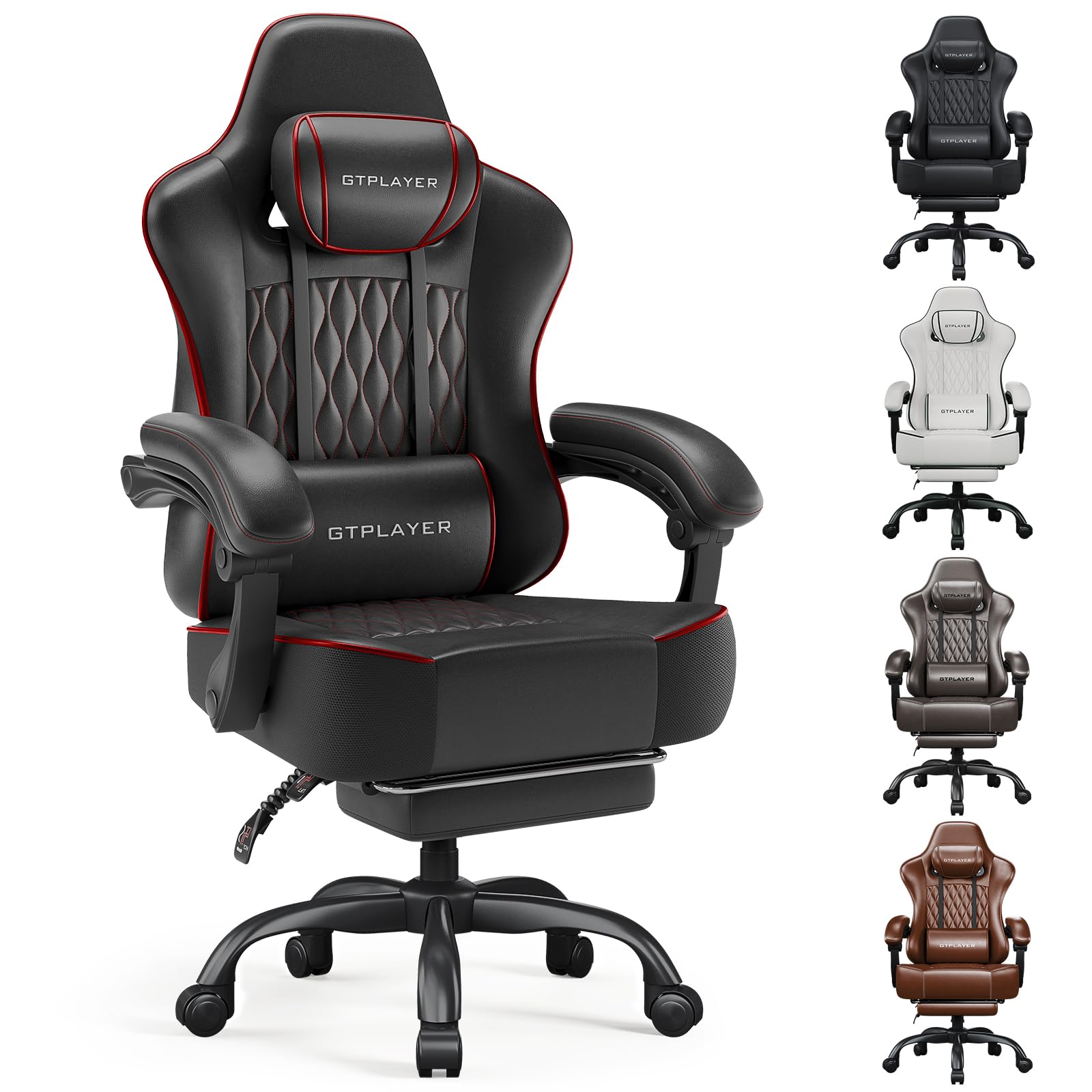Big and Tall Gaming Chair with Footrest and Ergonomic Support