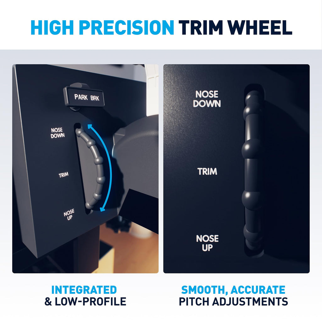 Compact Flight Throttle Quadrant with Trim Wheel Controls