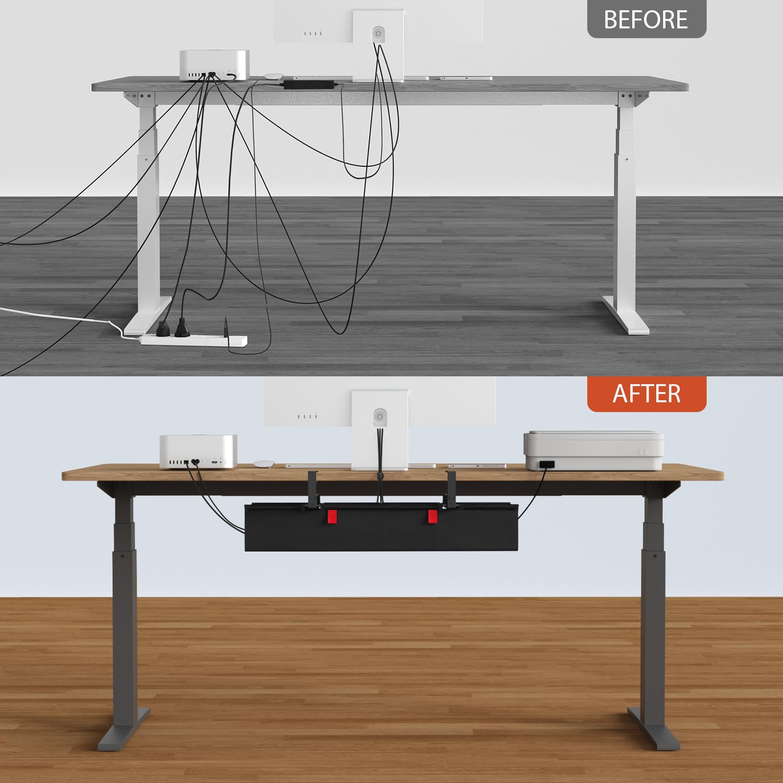 Univivi Under Desk Cable Management Tray