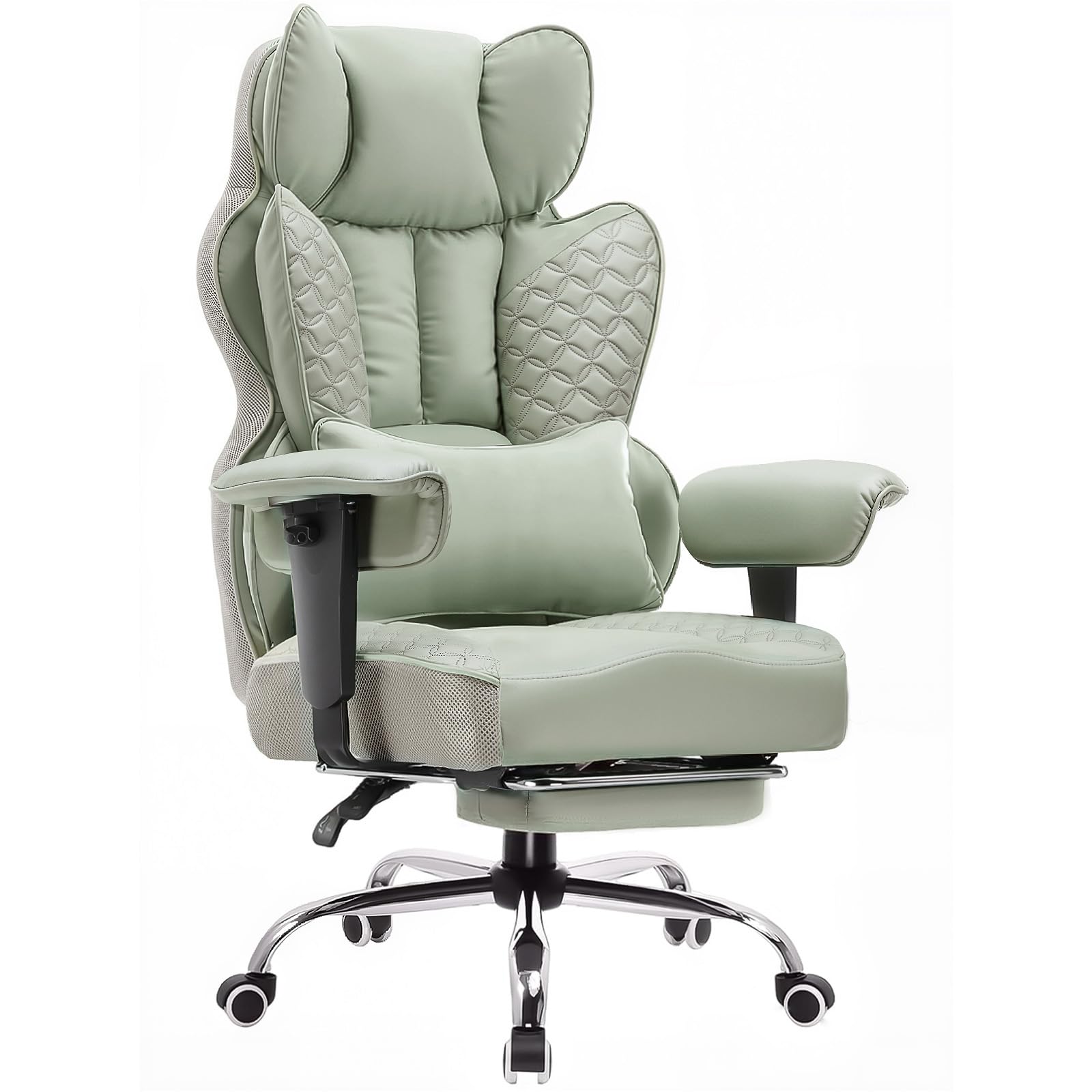 Heavy Duty Ergonomic Gaming Chair with Footrest and Lumbar Support