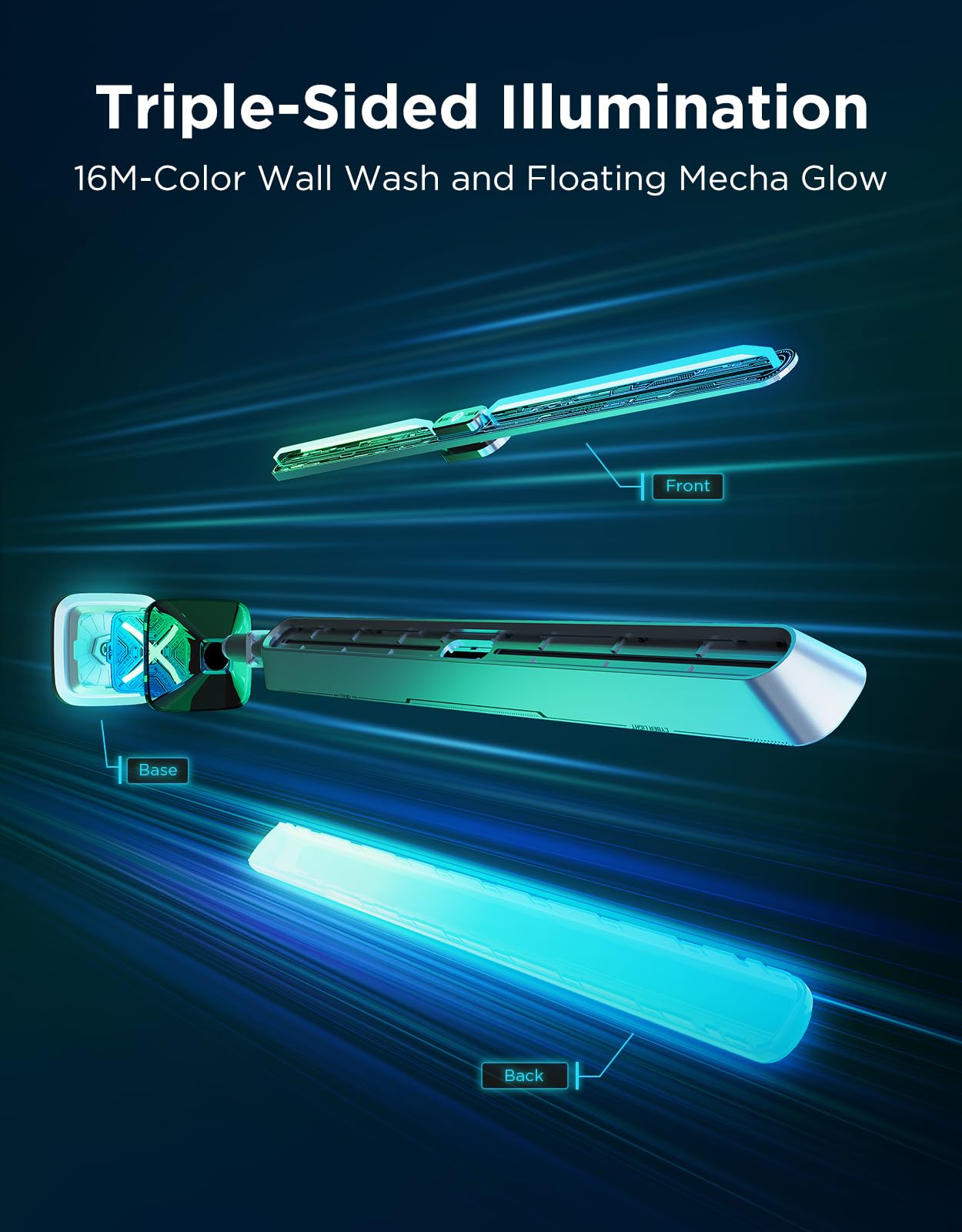 Govee Gaming Light Bars Pro,16-Inch Smart RGBIC Wi-Fi LED Game Lights