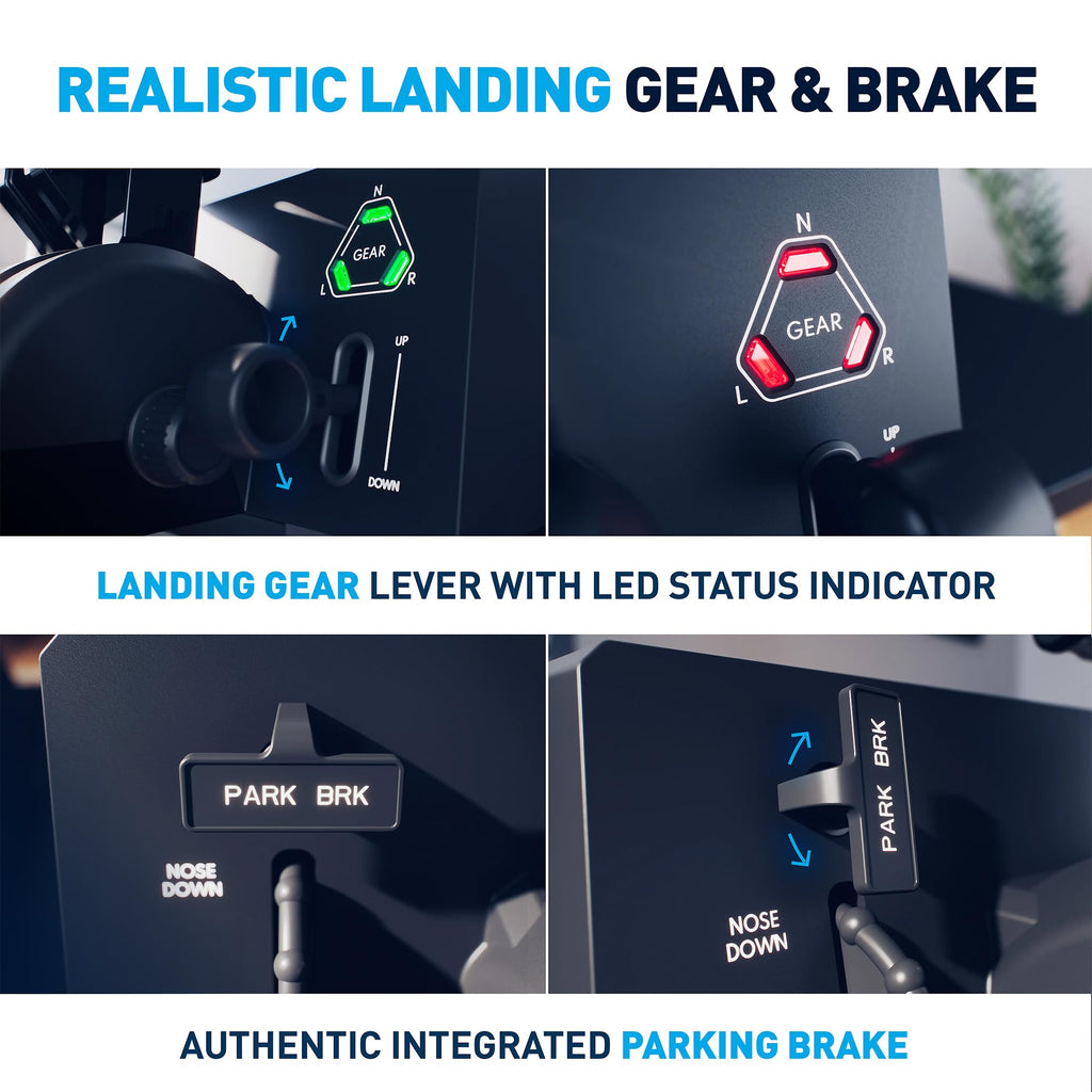 Compact Flight Throttle Quadrant with Trim Wheel Controls