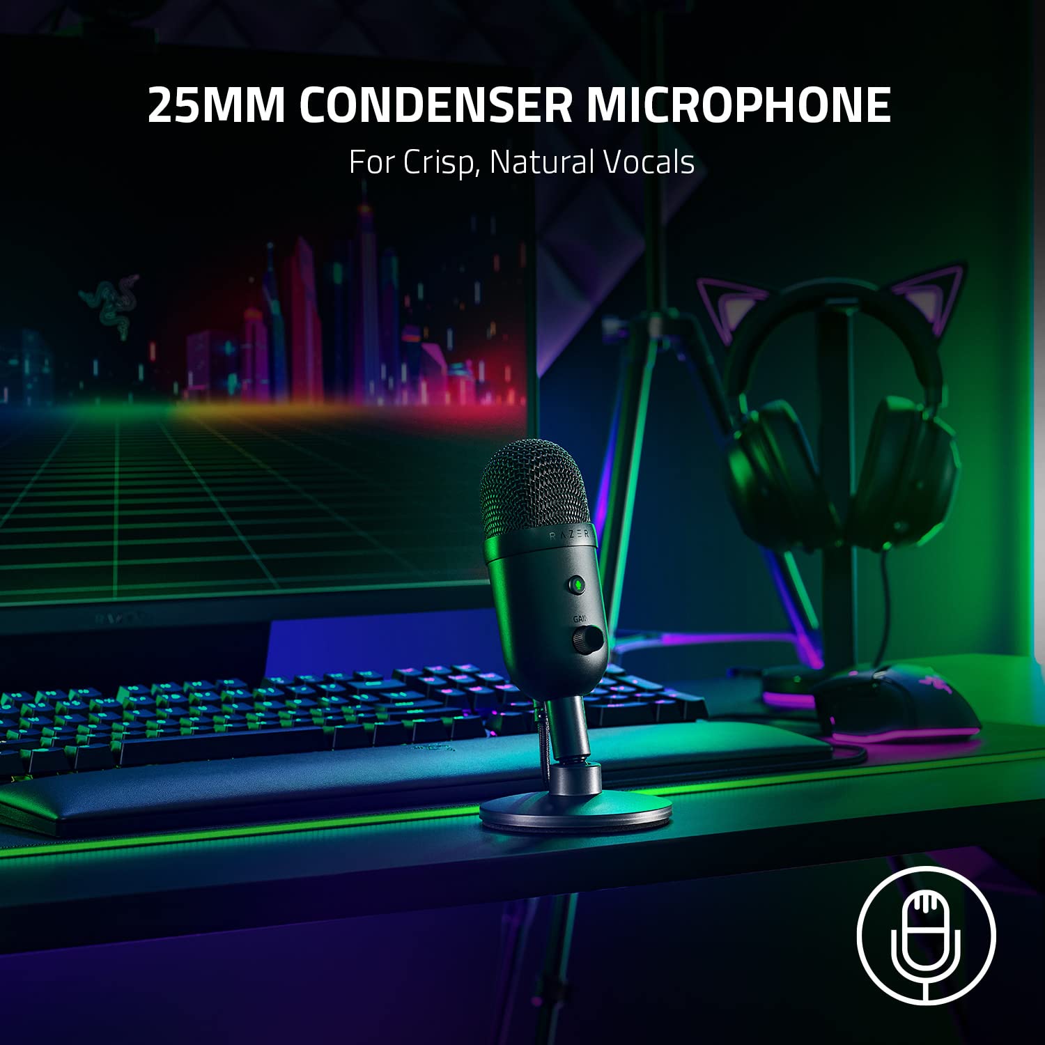 Professional USB Dynamic Gaming Microphone with Noise Control