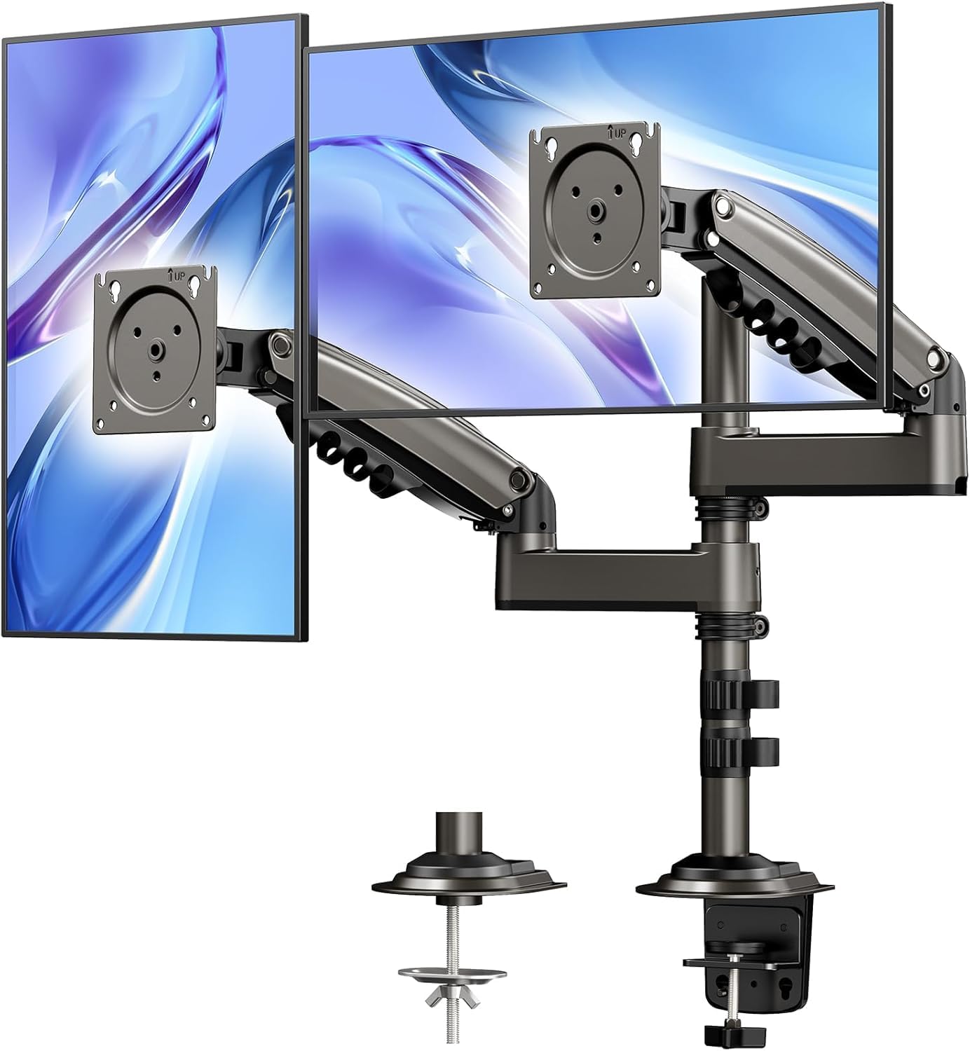 HUANUO Dual Monitor Stand, NITROGLIDE™ Dual Monitor Mount