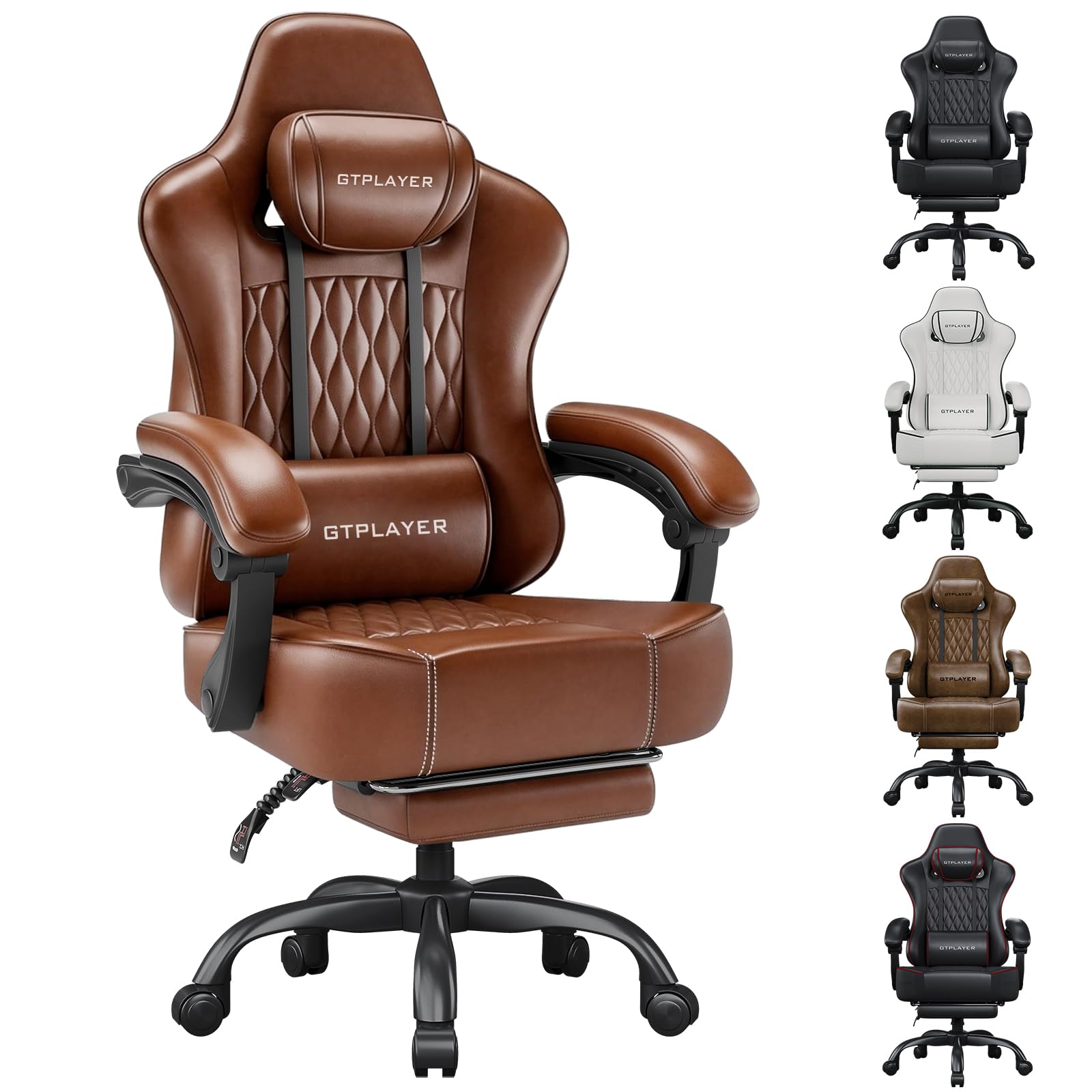 Big and Tall Gaming Chair with Footrest and Ergonomic Support