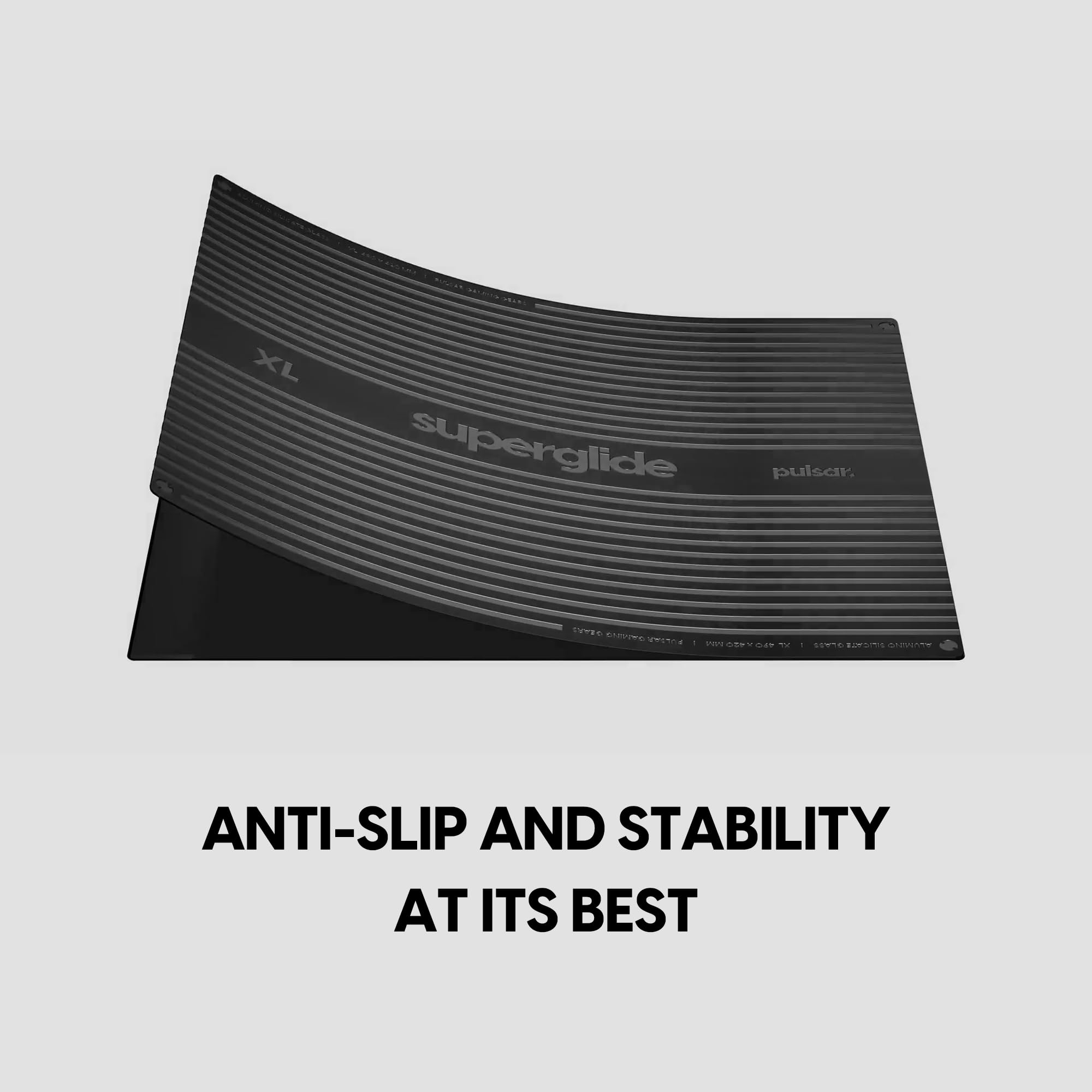 Aluminosilicate Glass Gaming Mouse Pad with Anti-Slip Base