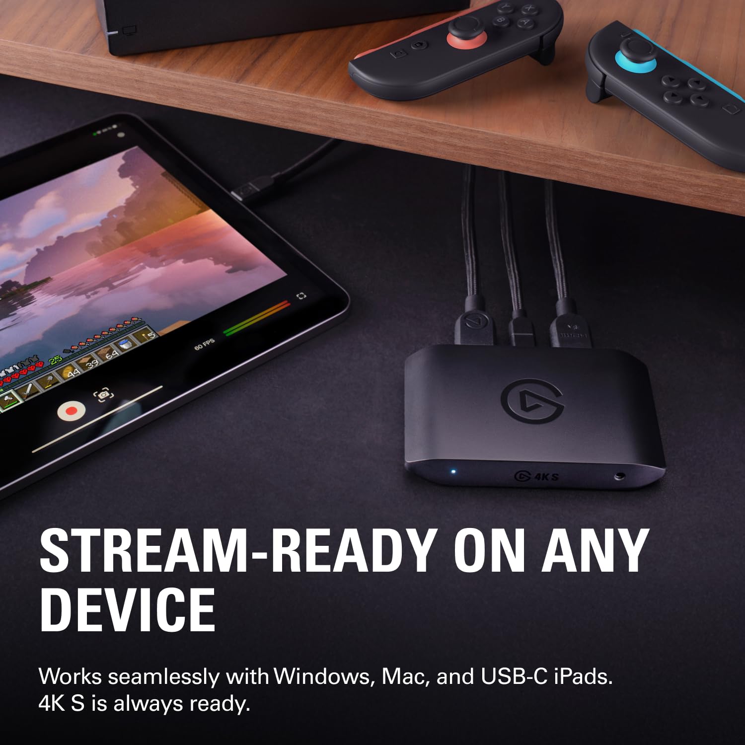 4K HDMI Capture Card with VRR Passthrough for Streaming