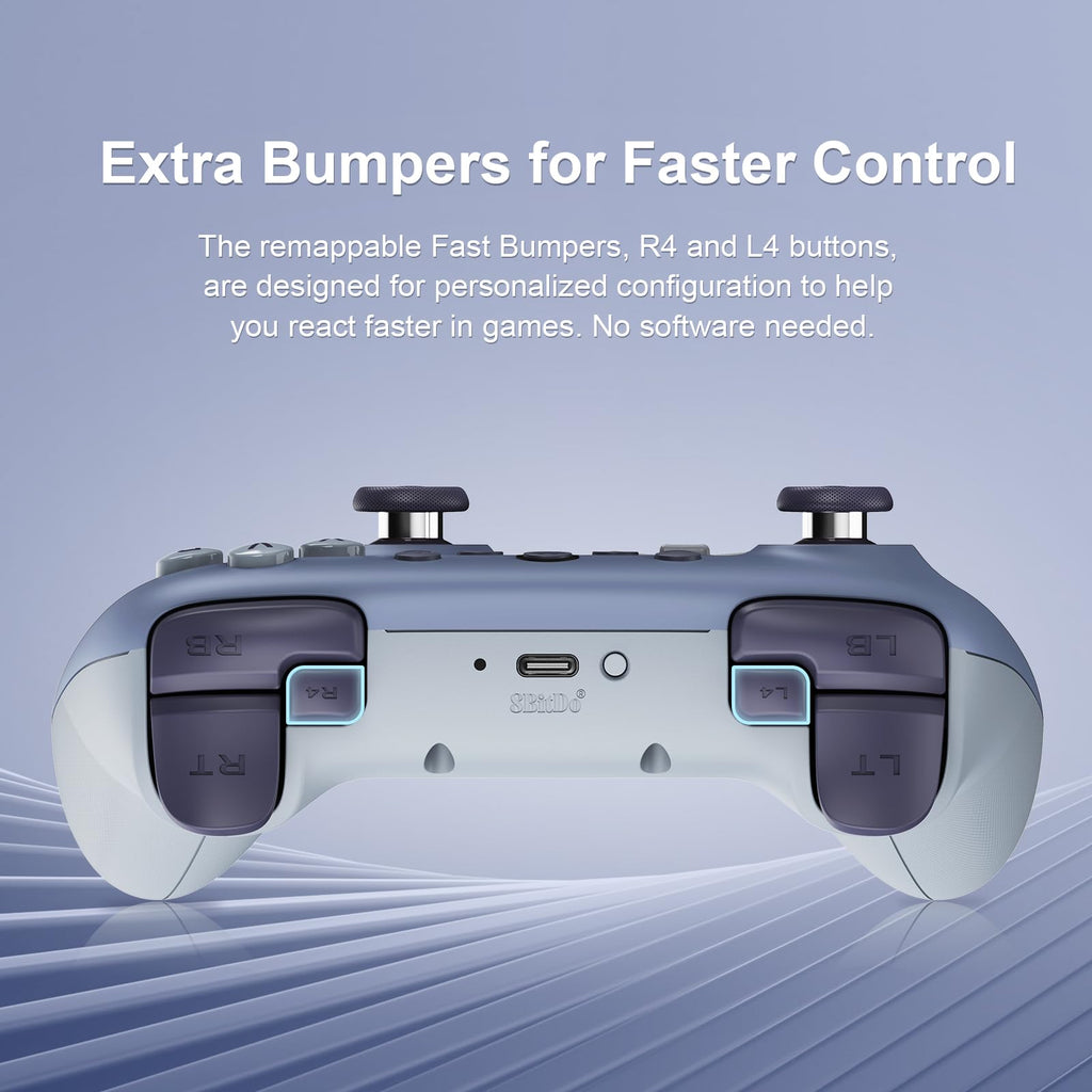Wireless Gaming Controller with Hall Effect Sticks and Triggers