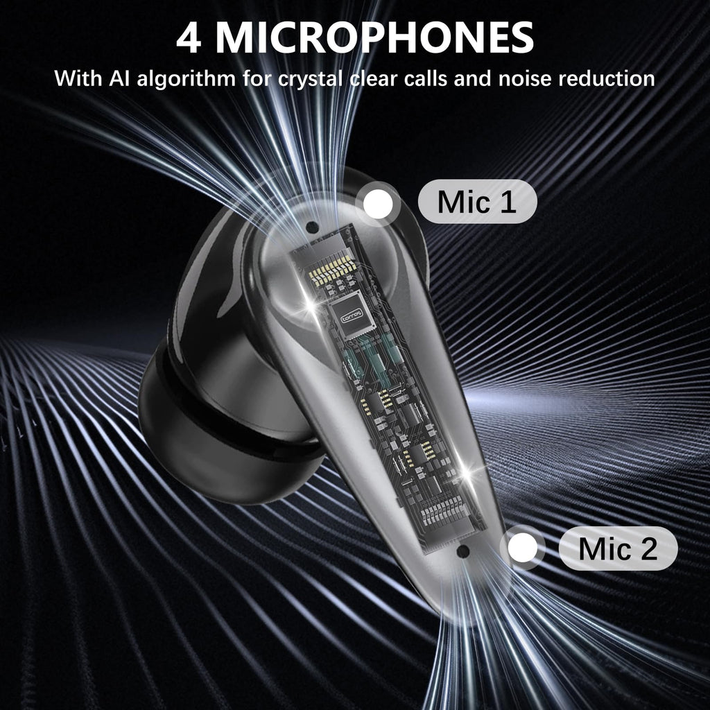 Low-Latency Wireless Gaming Earbuds with ANC and USB-C Dongle