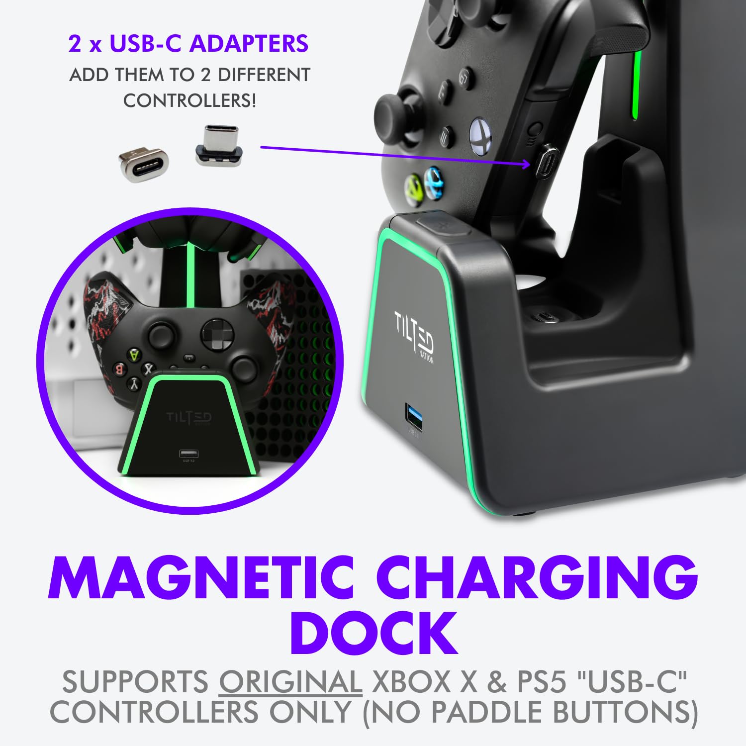 Tilted Nation Gaming Headphone and Controller Stand