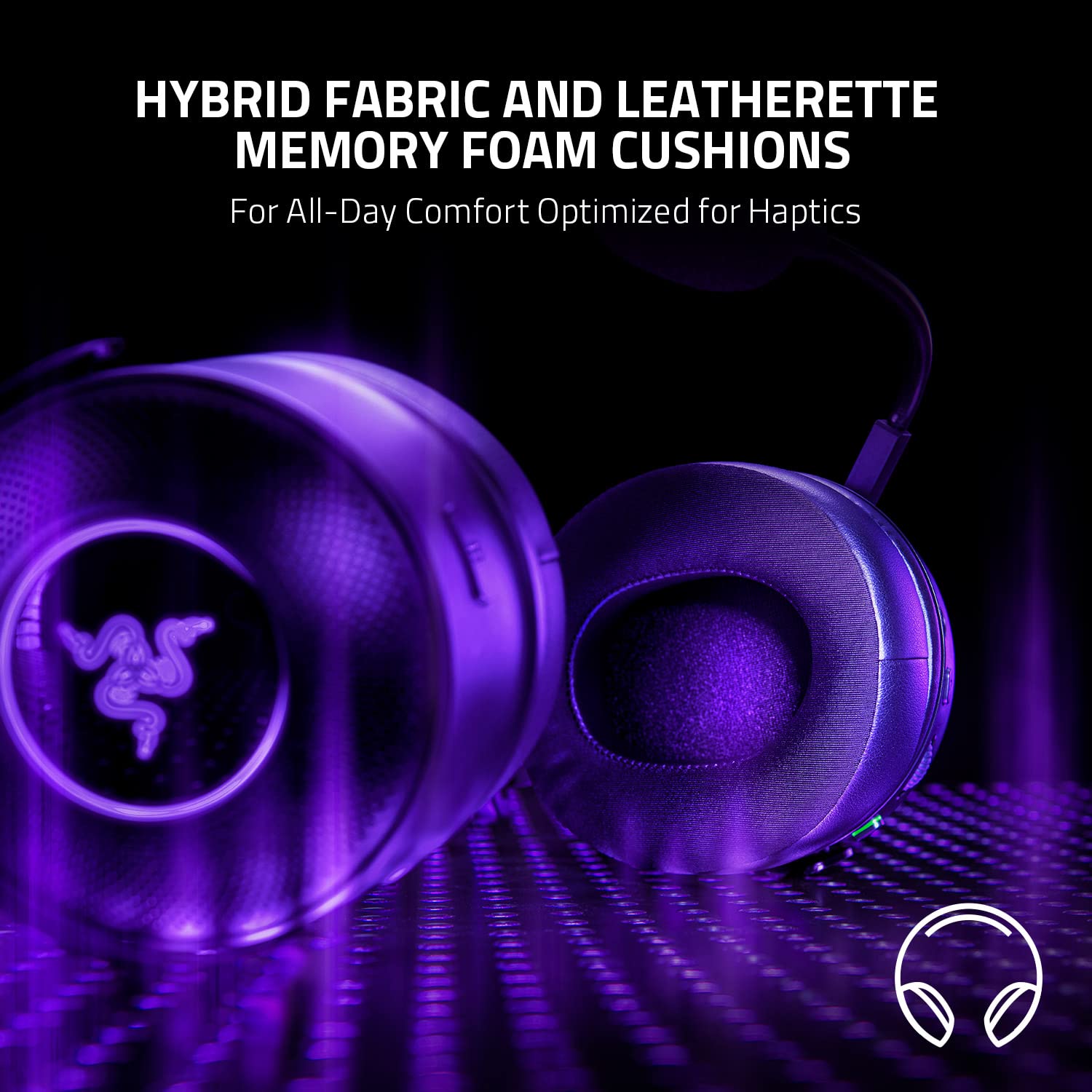 Wireless Gaming Headset with Haptic Feedback and Spatial Audio