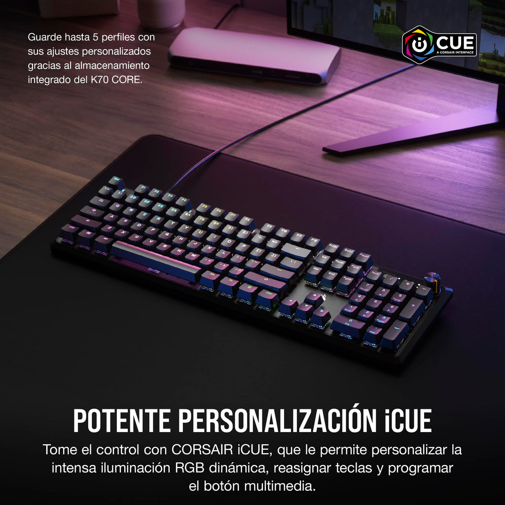 Quiet RGB Mechanical Gaming Keyboard with Rotary Dial