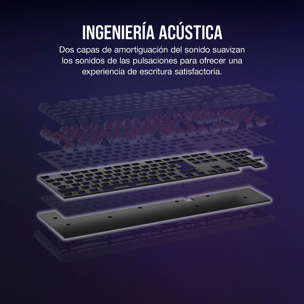 Quiet RGB Mechanical Gaming Keyboard with Rotary Dial