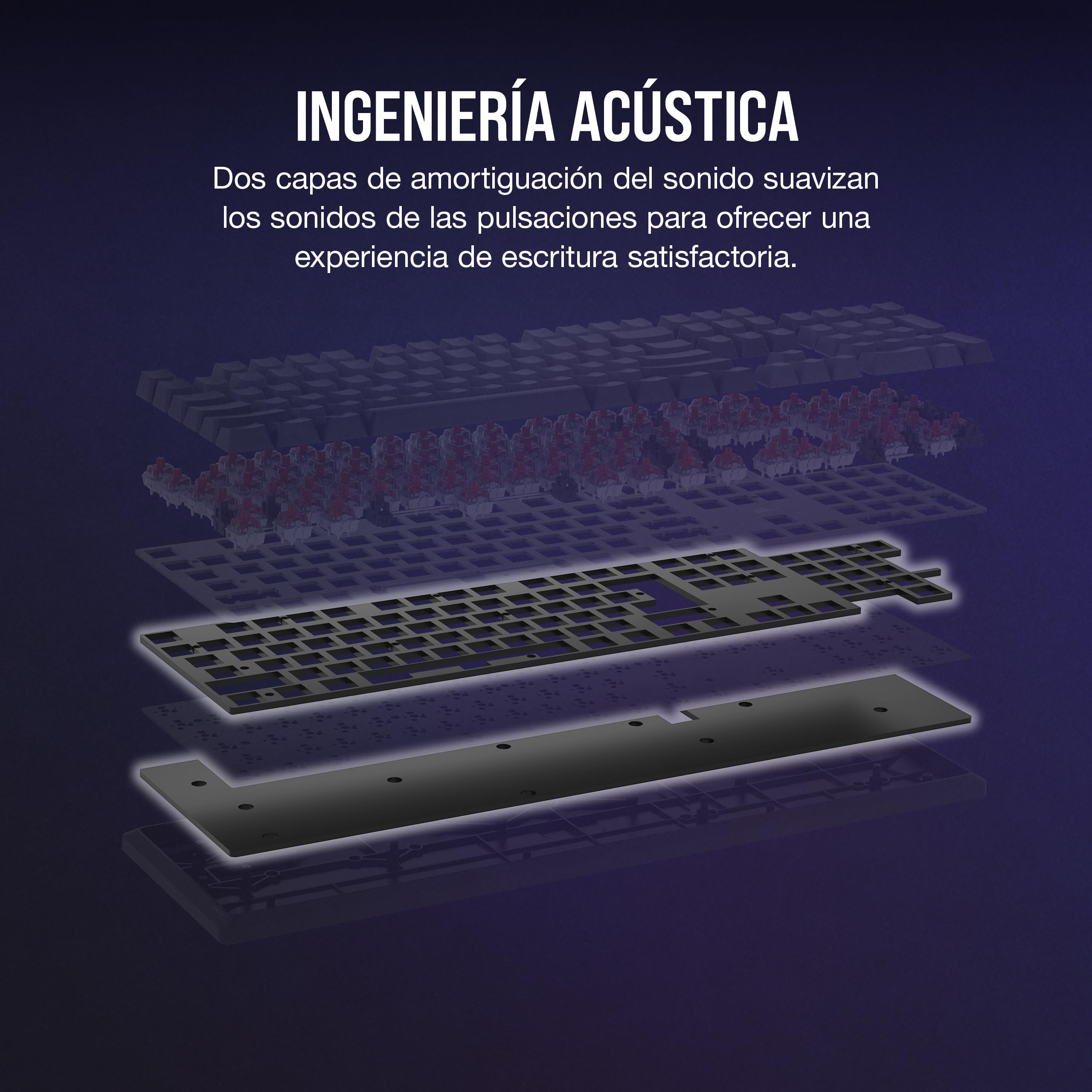 Quiet RGB Mechanical Gaming Keyboard with Rotary Dial