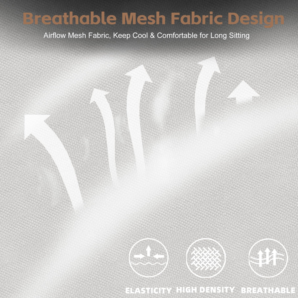 Fabric Reclining Gaming Chair with Footrest and Lumbar Support