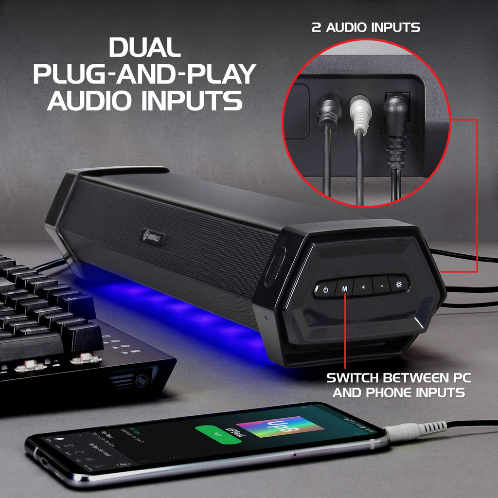 40W RGB Gaming Soundbar Speaker with Hi-Fi Audio