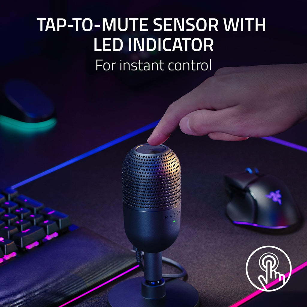 USB Condenser Microphone with Supercardioid Pickup and Mute Sensor