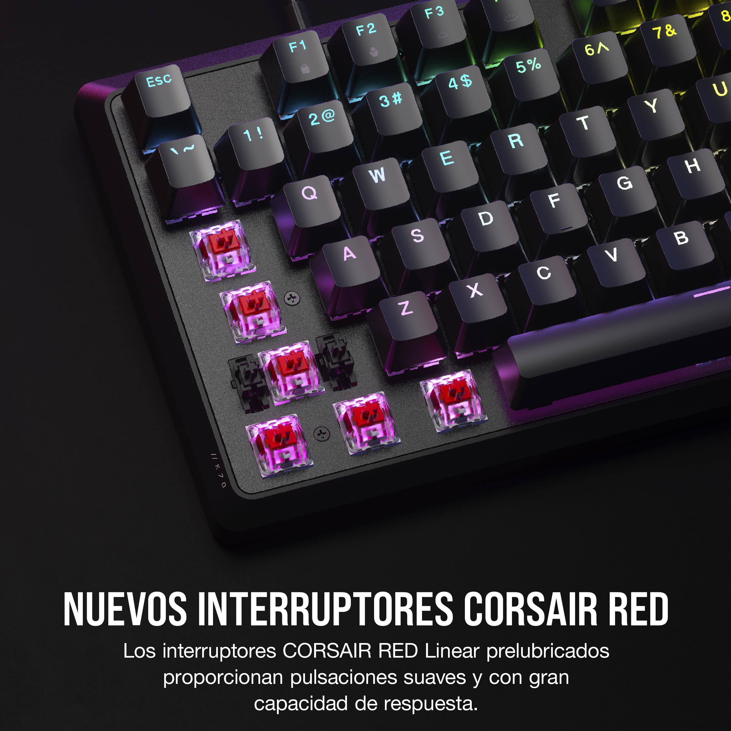 Quiet RGB Mechanical Gaming Keyboard with Rotary Dial