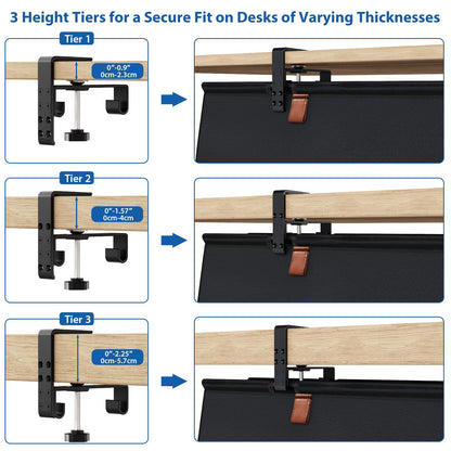 Under Desk Cable Management Tray with Fabric Cord Organizer