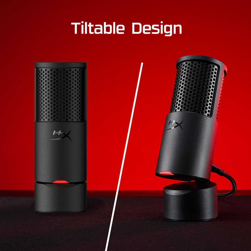 USB Condenser Gaming Microphone with Built-In Pop Filter