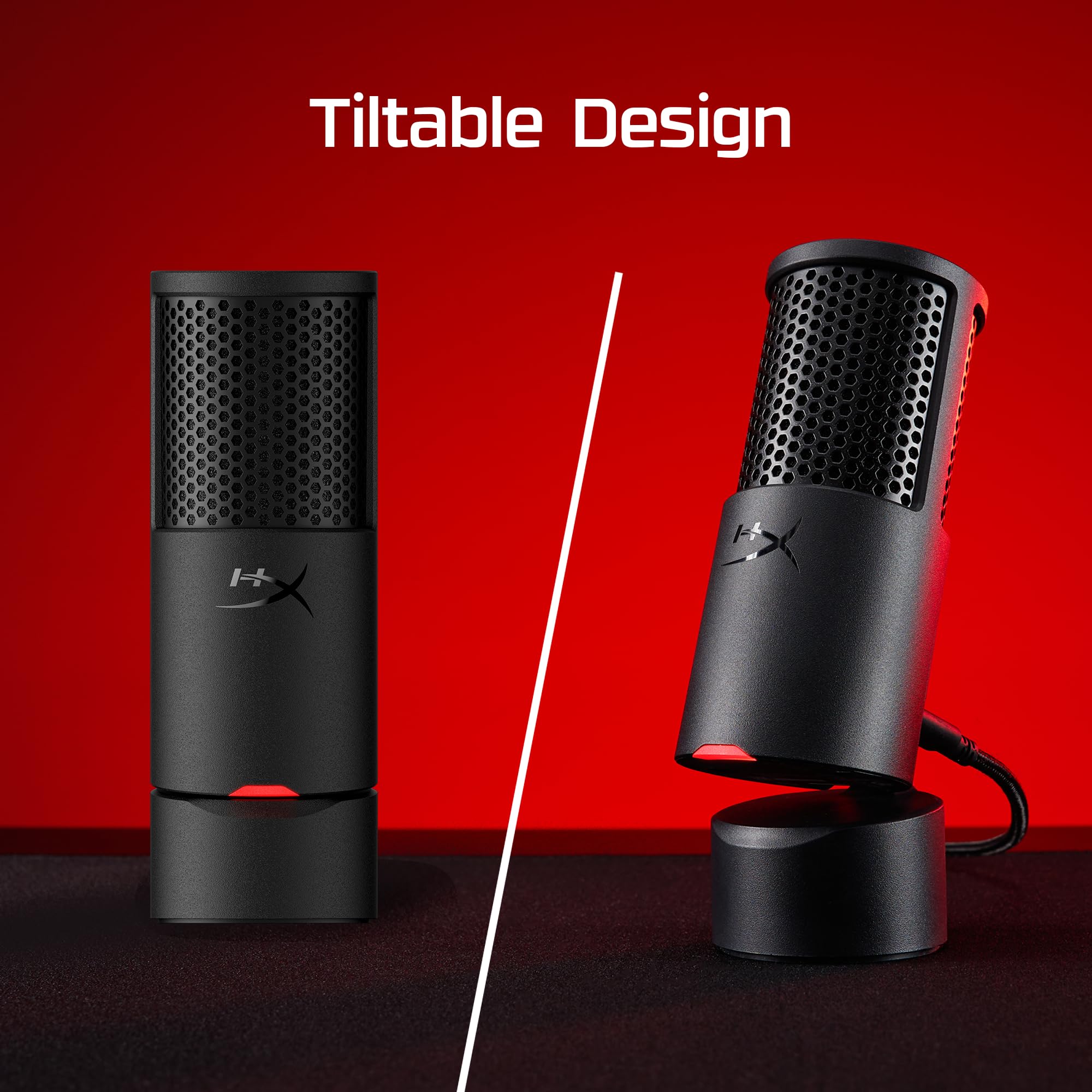 USB Condenser Gaming Microphone with Built-In Pop Filter