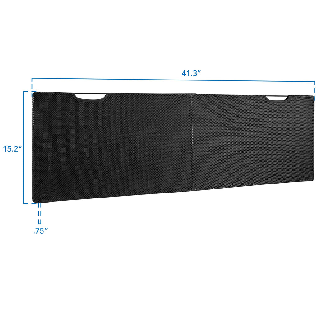 Under Desk Cable Organizer Panel with Mesh Storage Pockets