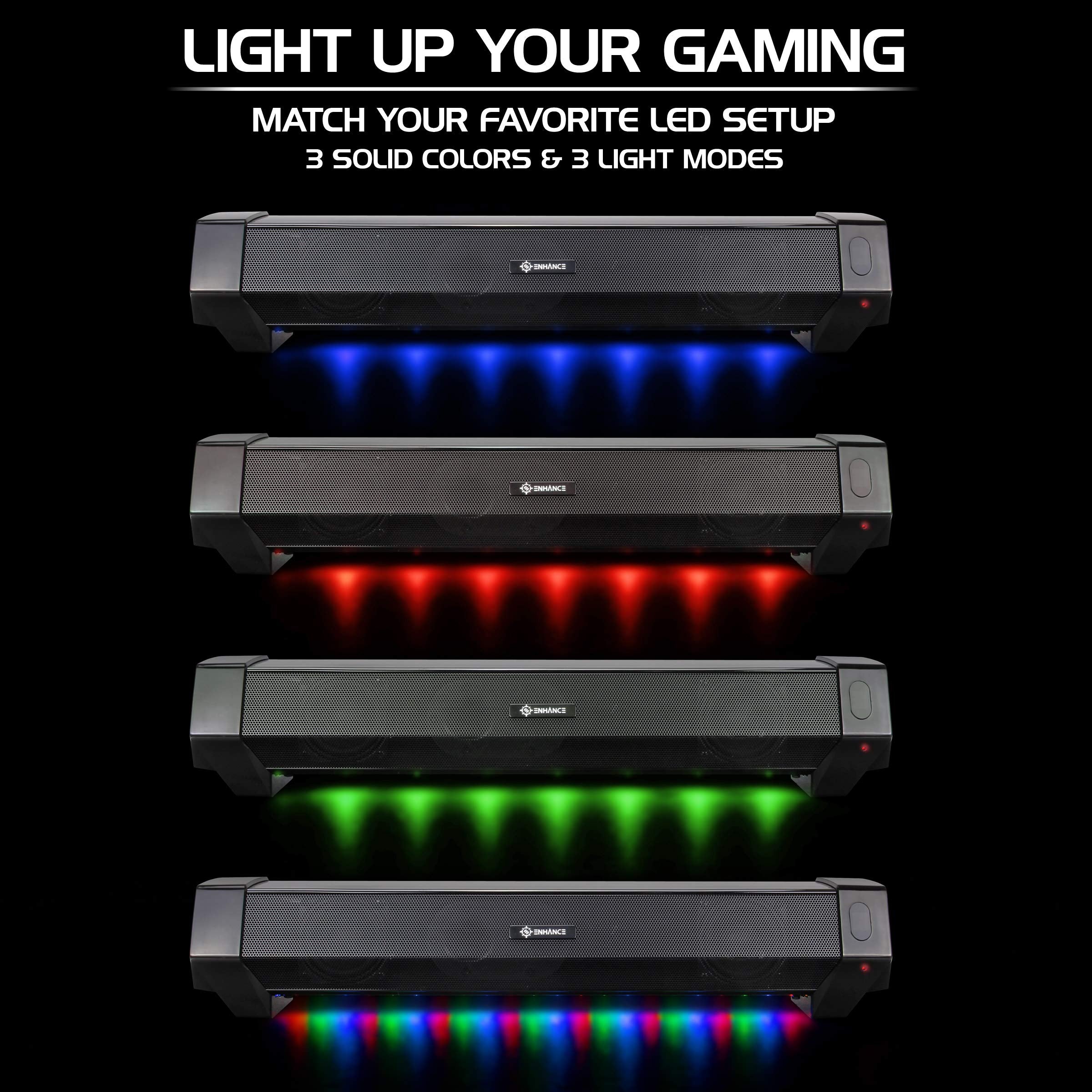 40W RGB Gaming Soundbar Speaker with Hi-Fi Audio